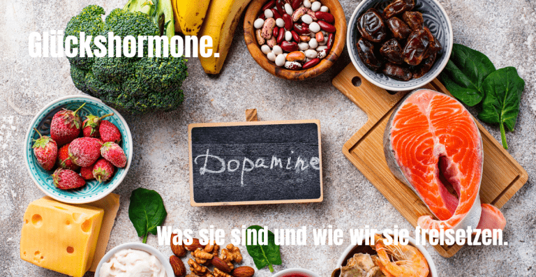 Glückshormone, Dopamin, Serotonin, Endorphin, Oxytocin.